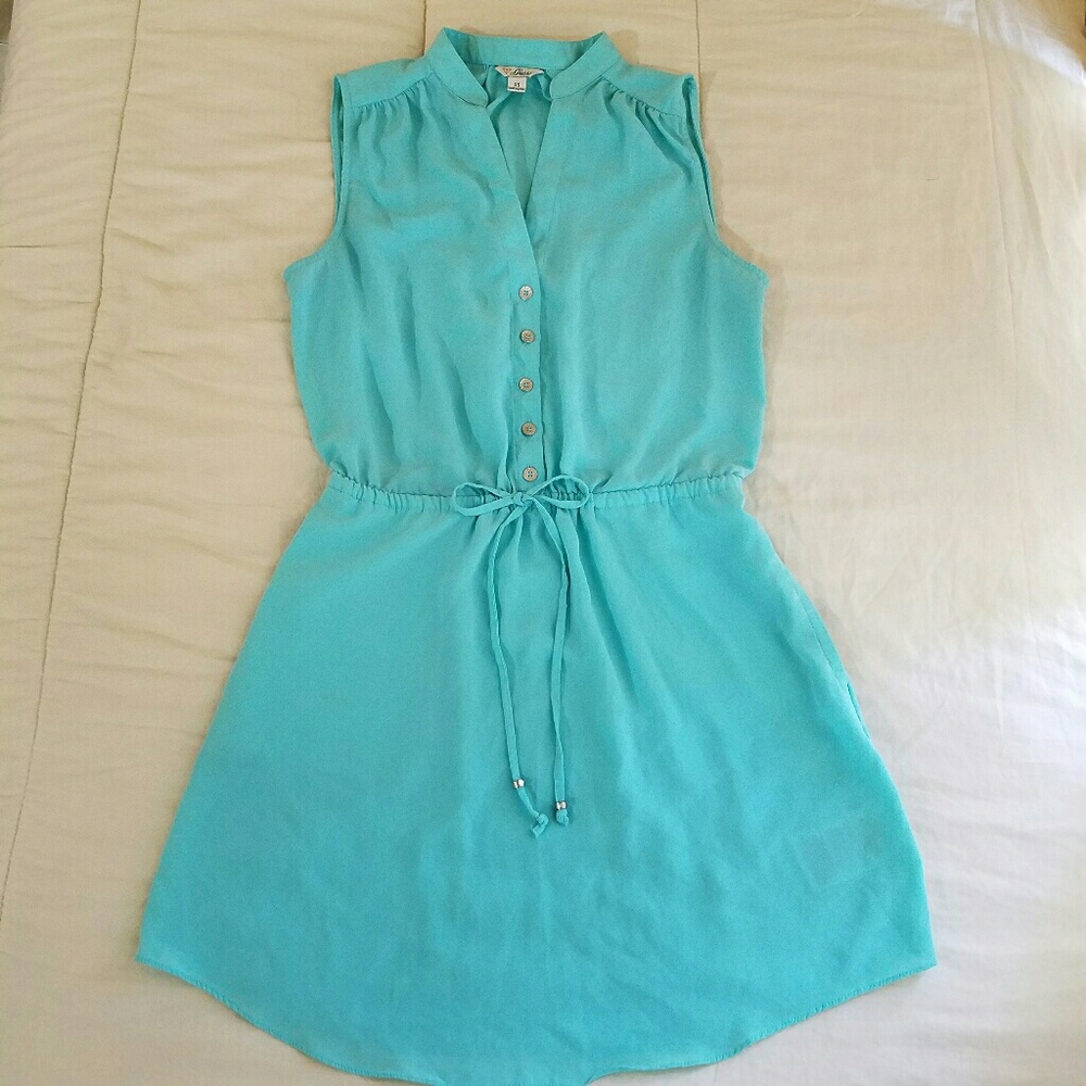 Women GUESS Green & Blue Aqua Dress XS